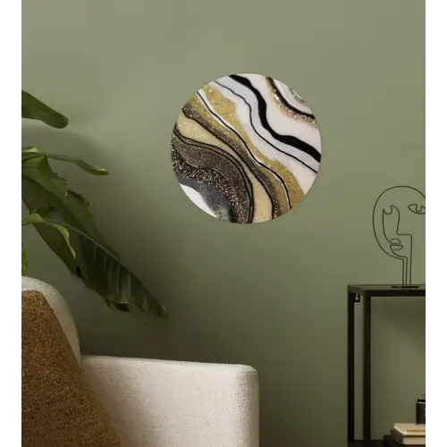 Edelsteen - Abstract - Marmer - Natuur Wandcirkel behangsticker klein -sfeer2