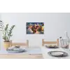 Kerstman - Dorp - Hert - Donker Muursticker klein -eettafel