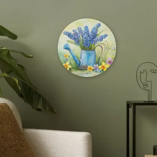 Gieter - Lavendel - Bloesems Akoestische PET Vilt - Rond klein -sfeer2