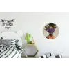 Vrouw - Zonnebril - Vlinder - Bloemen Wandcirkel aluminium klein -kinderkamer
