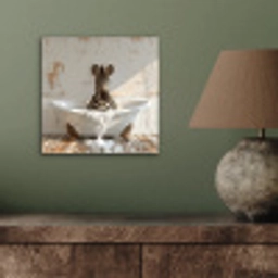 Vintage - Zebra - Wilde dieren - Badkuip aluminium wit klein -sfeer2