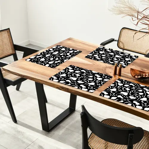 Wit - Zwart - Vormen - Patroon Placemat vinyl groot 368 -zzsfeer4_Kitchenyeah-website