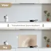 Veer - Minimalistisch - Roze keuken achterwand spatscherm klein -voor_na_NL