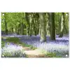 Lente bos met blauwe bloemen tuinposter los doek klein -3d