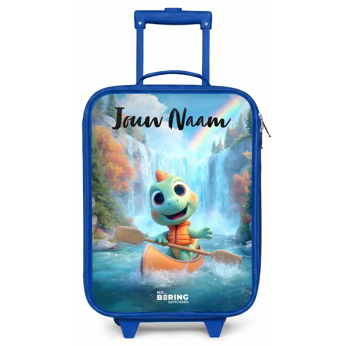 Dino - Natuur - Waterval Kinderkoffer - Blauw klein -zz3dotto