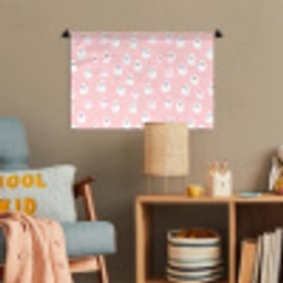 Spookjes - Patroon - Roze Wandkleed katoen klein 269 -wsfeer4_kind