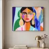 Portret - Vrouw - Modern Textielframe zwart klein -sfeer2