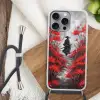 Rode bloemen - mistig - Man Hoesje iPhone 16 Pro Max met koord klein -sfeer4