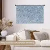 Abstract - Blauw - Bladeren Wandkleed katoen middel -sfeer1