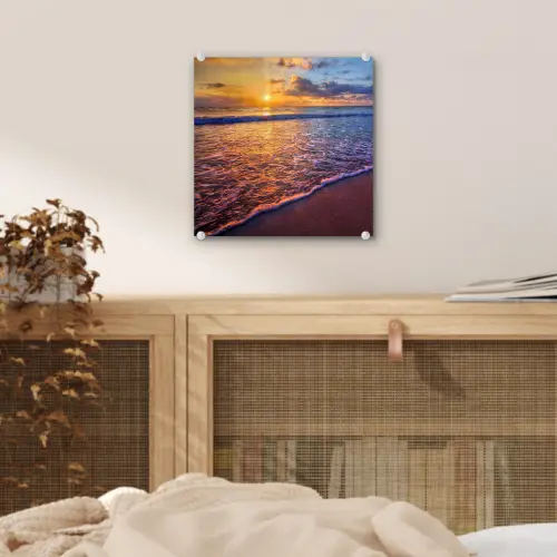 Zee - Strand - Zonsondergang - Wolken - Horizon plexiglas 5mm klein -sfeer4