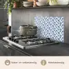 Diamant - Patroon - Blauw - Wit keuken achterwand spatscherm klein 900 -usp_NL