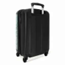 Kust - Zand - Blauw NBS - Handbagage koffer - Volwassenen Unisex middel -achterkant