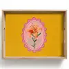 Lelie - Oranje - Lijst - Ovaal Dienblad Rechthoek middel -z3d_shopping