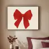 Strik - Symmetrisch - Rood - Lint Textielframe zwart klein -sfeer1