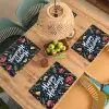Feestelijk - Kerstgroet - Kleurrijk Placemat vinyl groot -zzsfeer5_Kitchenyeah-website