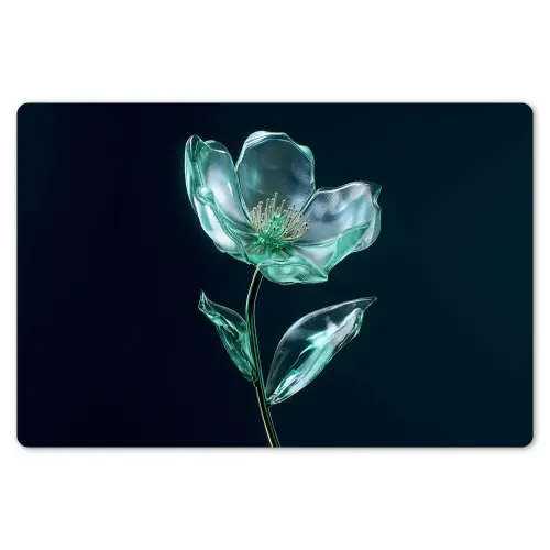 Bladeren - Bloem - Glazen - Donkerblauw Placemat vinyl groot -zzsfeer1_Kitchenyeah-website