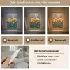 Tulpen - Geel - Penseelstreken - Abstract Light Box met kabel (Tafellamp) klein -USP_lichtkleurNL