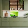 Golven - Abstract - Groen keuken achterwand 2 middel -sfeer3