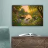 Eenden - Vijver - Bloemen canvas 2cm klein -sfeer4