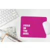 Focus on the good - Roze - Simple muismat rubber klein -witbureau