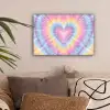 Hartvorm - Pastelkleuren - Tie Dye canvas 2cm klein -sfeer1