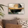 Abstract - Goud - Brons - Groen - Vormen - Modern canvas 2cm klein -sfeer1