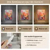 Bloemen - Kleurrijk - Verf - Abstract - Kunst Light Box met kabel (Tafellamp) klein -USP_lichtkleurNL