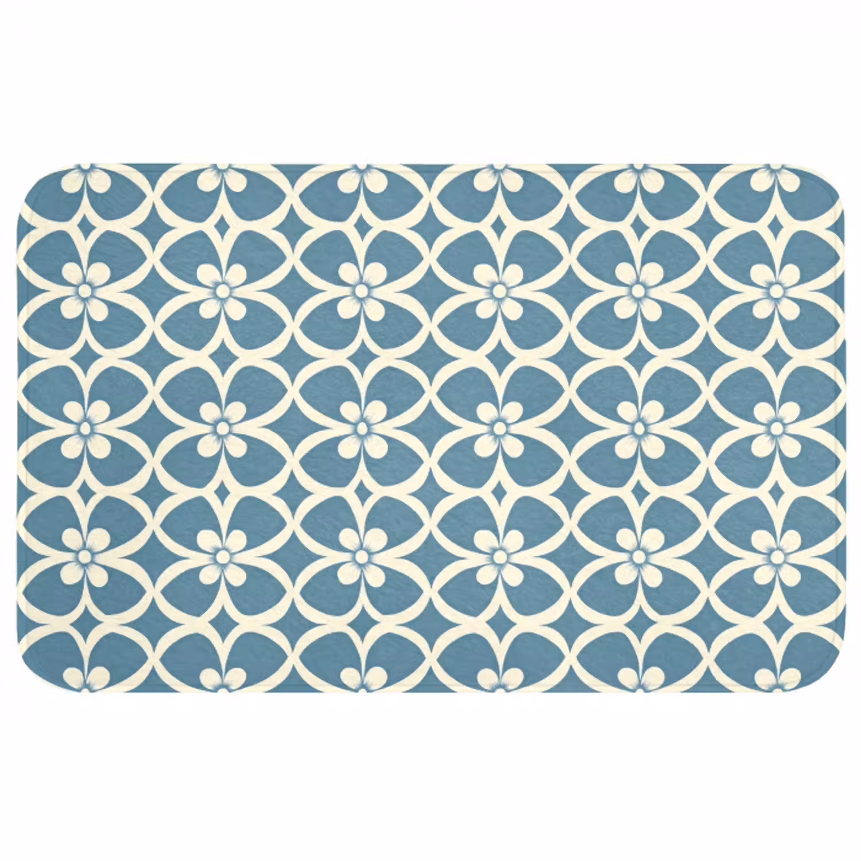 Patroon - Symmetrisch - Blauw WCmat middel 1009 -3d