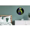 Papegaai - Veren - Opvallend - Groen Wandcirkel aluminium klein -slaapkamer