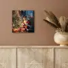 Kerstman - Haard - Donker aluminium wit klein -sfeer4