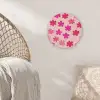Bloemen - Patroon - Roze Akoestische PET Vilt - Rond klein -sfeer4