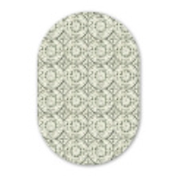 Krulornament - Tegel - Groen Wandcirkel Ovaal Aluminium middel 839 -3d