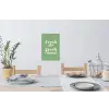 Tekst - Groen - Sierlijk - Letters Muursticker klein -eettafel