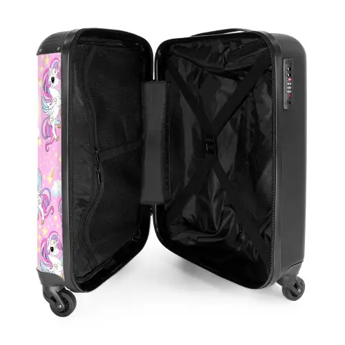 Vrolijke Eenhoorn Parade NBS - Handbagage koffer - Unisex middel -binnenkant