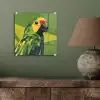 Papegaai - Groen - Snavel - Abstract plexiglas 5mm klein -sfeer3