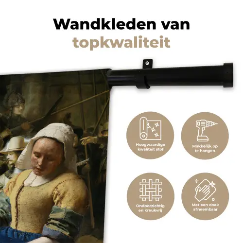 Schilderij - Oude Meesters - Zwaan Wandkleed katoen klein -sfeer2