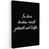 In deze keuken wordt gekookt met liefde - Koken - Spreuken - Quotes - Liefde canvas 2cm klein -z3d