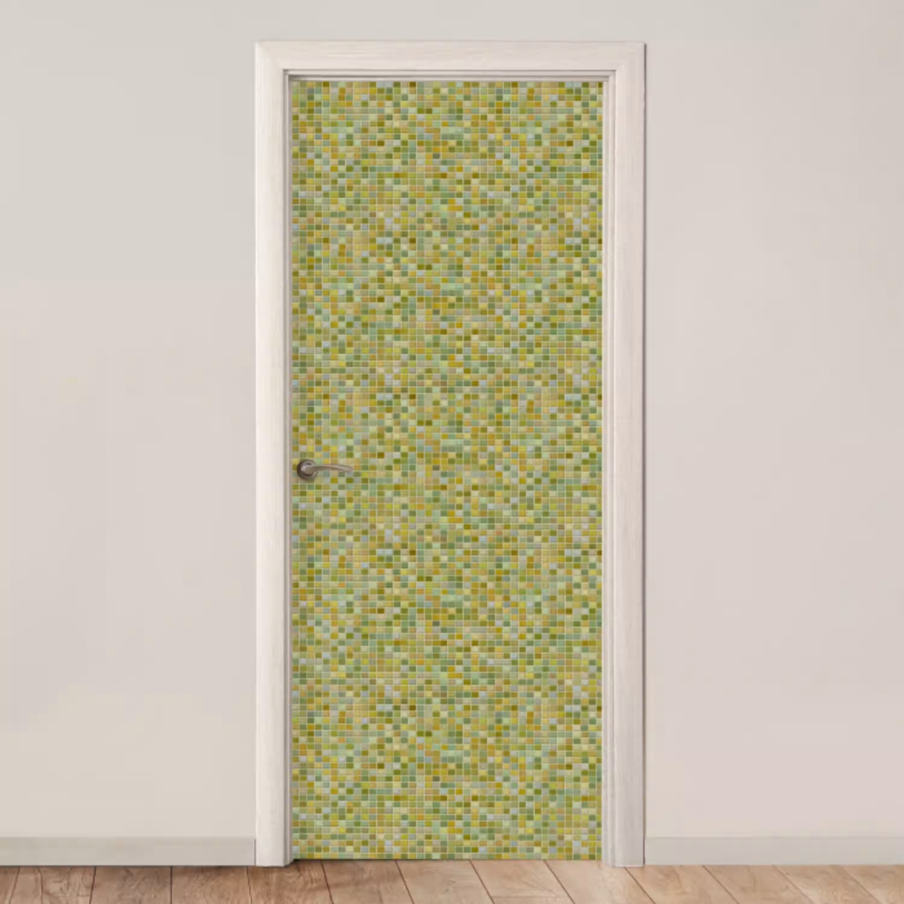 Mozaïek - Patroon - Groen deurposter klein 289 -3d_beige