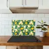 Groen - Bloemen - Citroenpartjes keuken achterwand spatscherm klein 900 -sfeer2