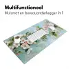 Bloesem - Bladeren - Lichtblauw Muismat XXL klein -sfeer4