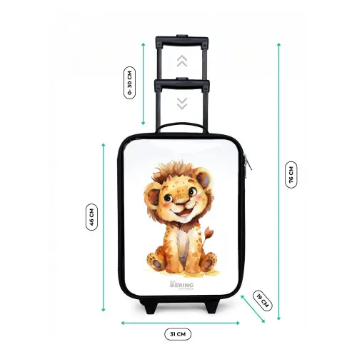 Baby leeuw Kinderkoffer - Zwart klein -productfoto_formaten