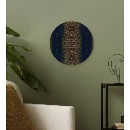 Slang - Boa - Bruin - Blauw Wandcirkel plexiglas klein 852 -sfeer3