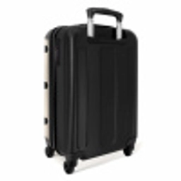 Beige achtergrond met zwarte stippen NBS - Handbagage koffer - Unisex middel -achterkant