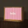 Roze - Gestreept - Belle Light Box met kabel (Tafellamp) klein -z3d_website