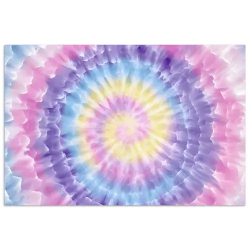 Spiraal - Tie dye - Pasteltinten poster papier klein -3d