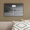 Basketbalpaal - Landschap - Zand - Wit canvas 2cm klein -sfeer3