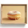 Donut - Romig - Poedersuiker - Beige Dienblad Rechthoek middel -z3d_shopping