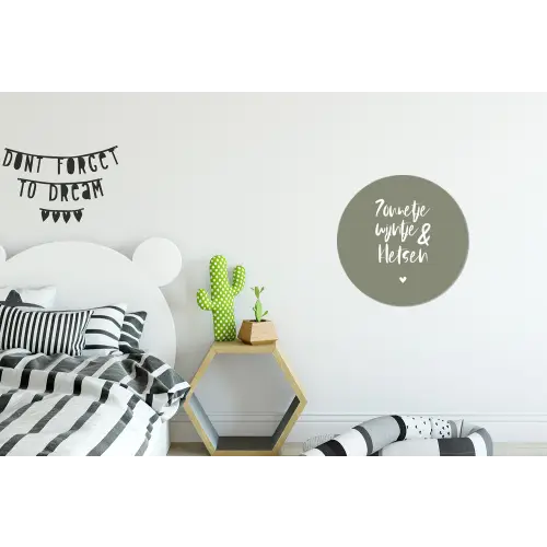 Zomer - Tekst - Zonnetje, wijntje & kletsen - Quotes Wandcirkel aluminium klein -kinderkamer