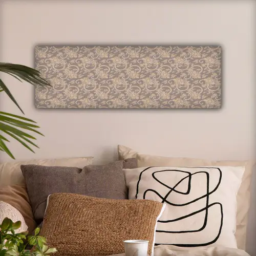 Oosters - Bloemen - Beige - Grijs canvas 2cm klein 828 -sfeer1