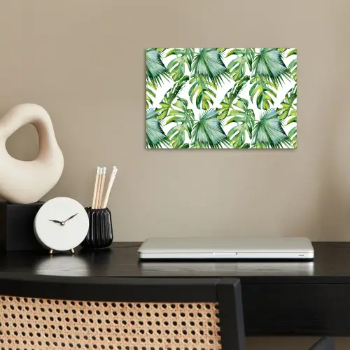 Bladeren - Monstera - Jungle - Tropical poster papier klein -sfeer1